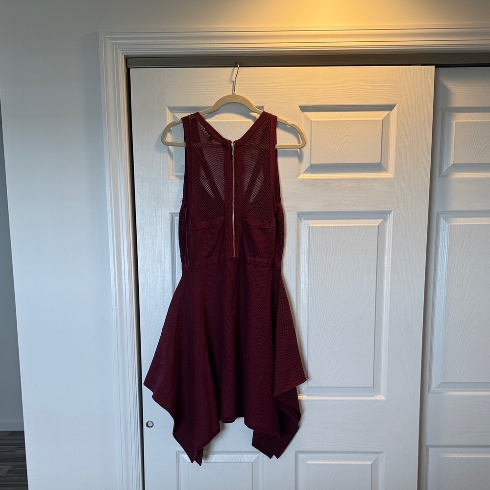 Guess Asymmetrical Burgundy Dress - Picture 2 of 3